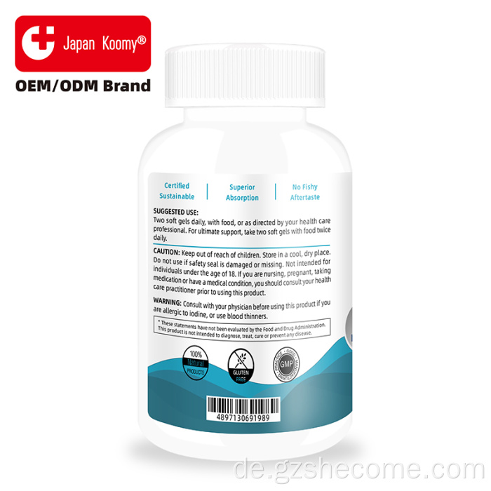 Shecome Omega-3-Fischöl-Antioxidans-Unterstützungskapseln